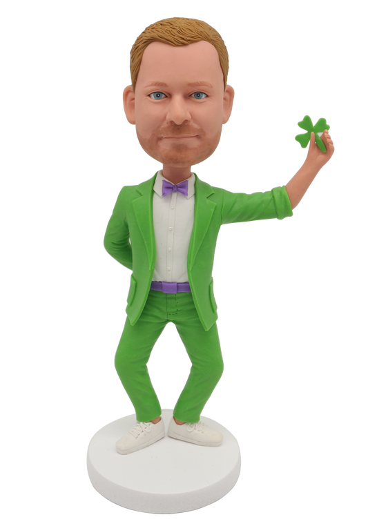 Irish Four Leaf Clover Bobblehead