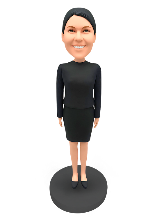 Lady in Coat Custom Bobblehead-24
