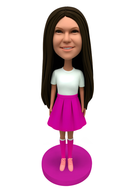 Long Socks Girl Custom Bobblehead-2
