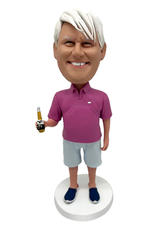 Man Taking Corona Beer Custom Bobblehead