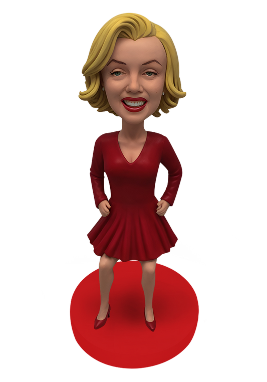 Marilyn Monroe Style Custom Bobblehead-2