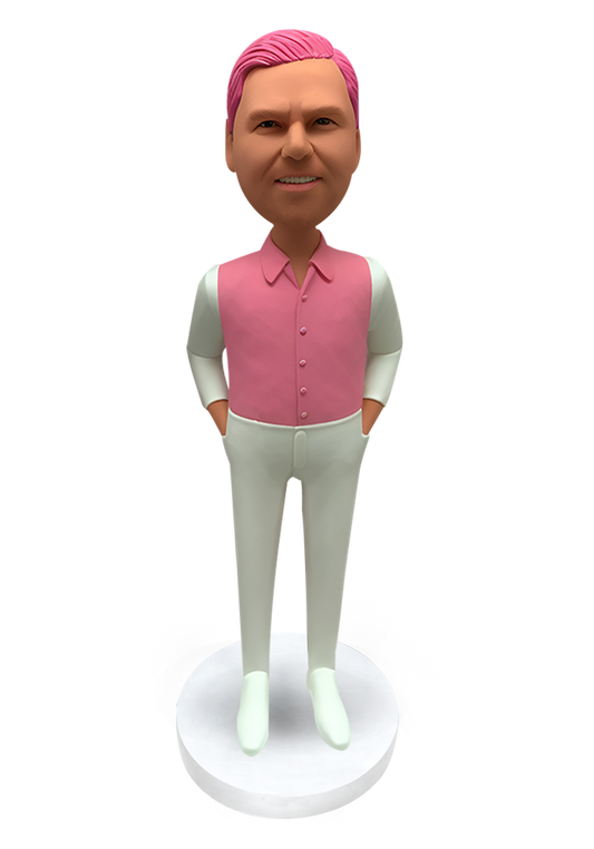 Pink Vest Custom Bobblehead