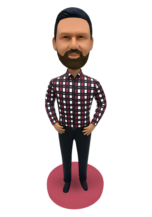 Plaid Shirt Custom Bobblehead