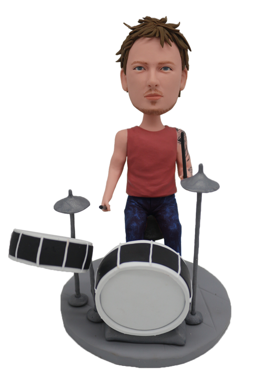 Rock Drummer Custom Bobblehead