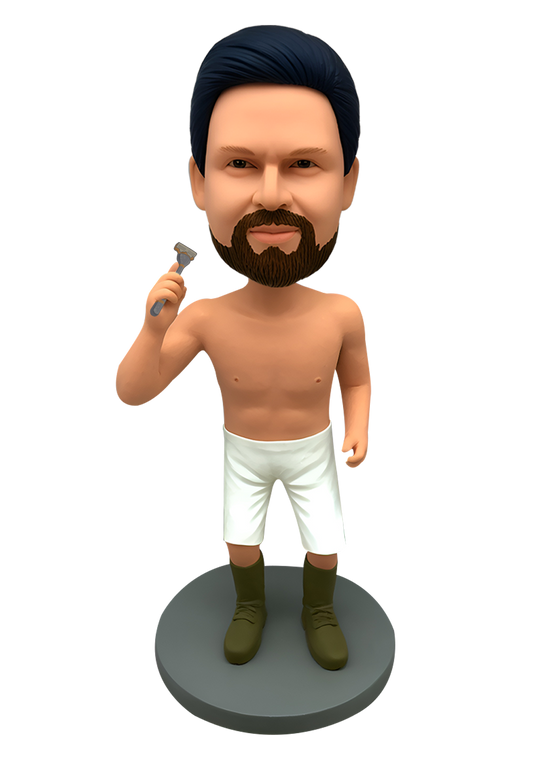 Shaving Man Custom Bobblehead