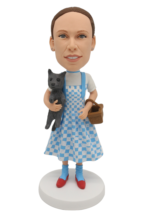 Shopping Girl and Cat Custom Bobblehead