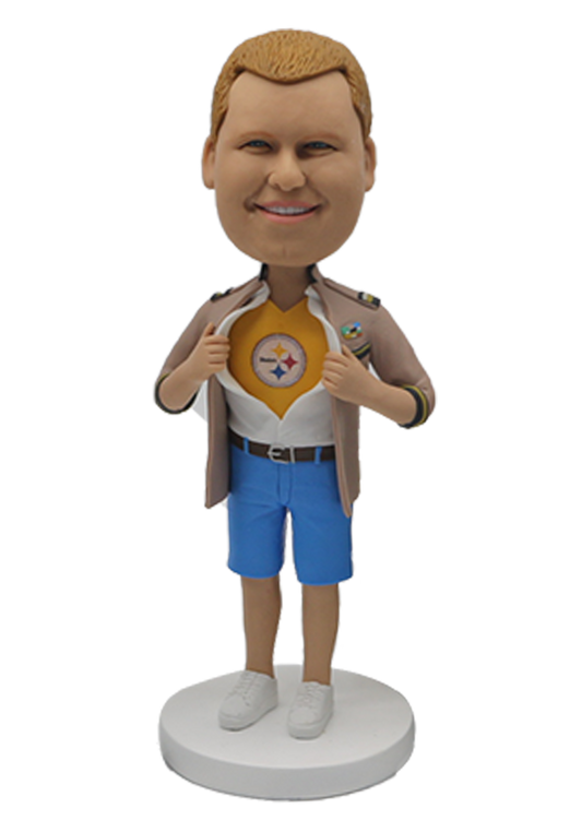 Super Football Fan Custom Bobblehead