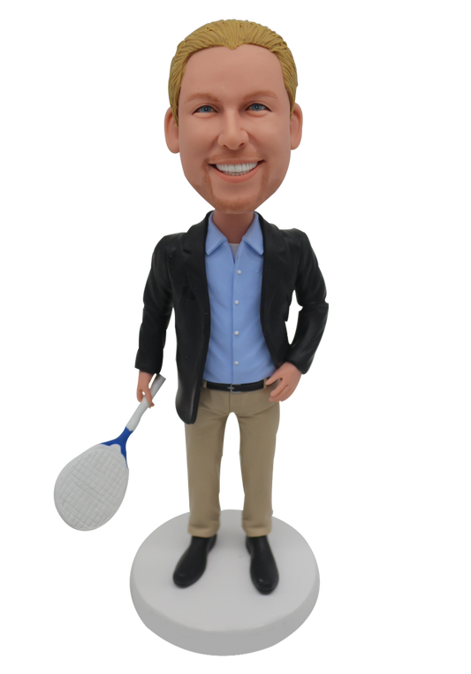 Tennis Man Custom Bobblehead-1