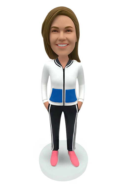 Track Suit Woman Custom Bobblehead-1
