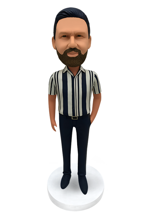 Vertical Stripes Shirt Custom Bobblehead
