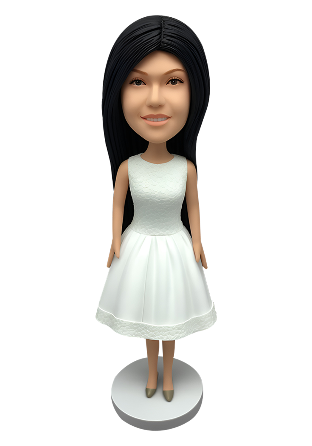 White Dress Girl Custom Bobblehead